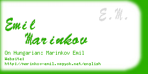 emil marinkov business card